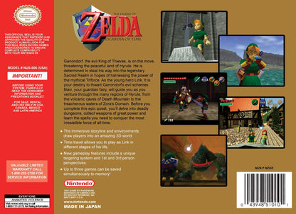 Zelda Ocarina Of Time Nintendo 64