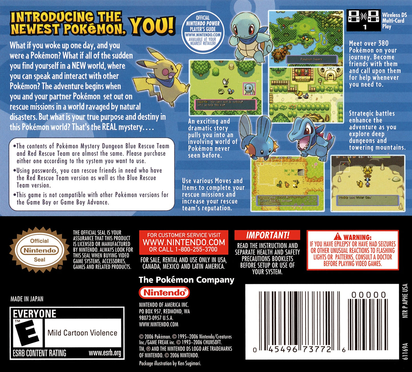 Pokemon Mystery Dungeon Blue Rescue Team Nintendo DS