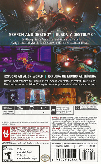 Metroid Prime Remastered Nintendo Switch