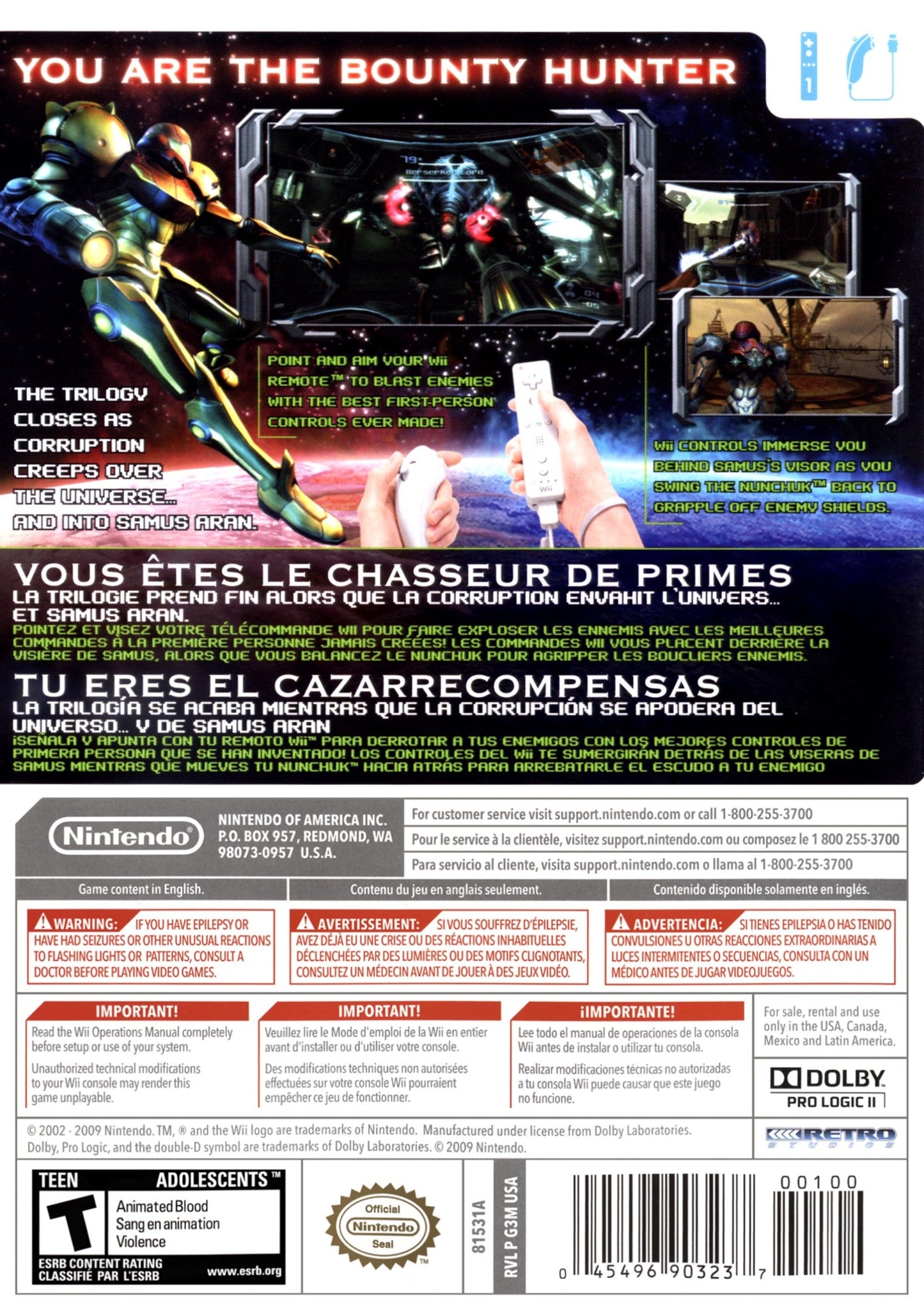 Metroid Prime 3 Corruption Wii