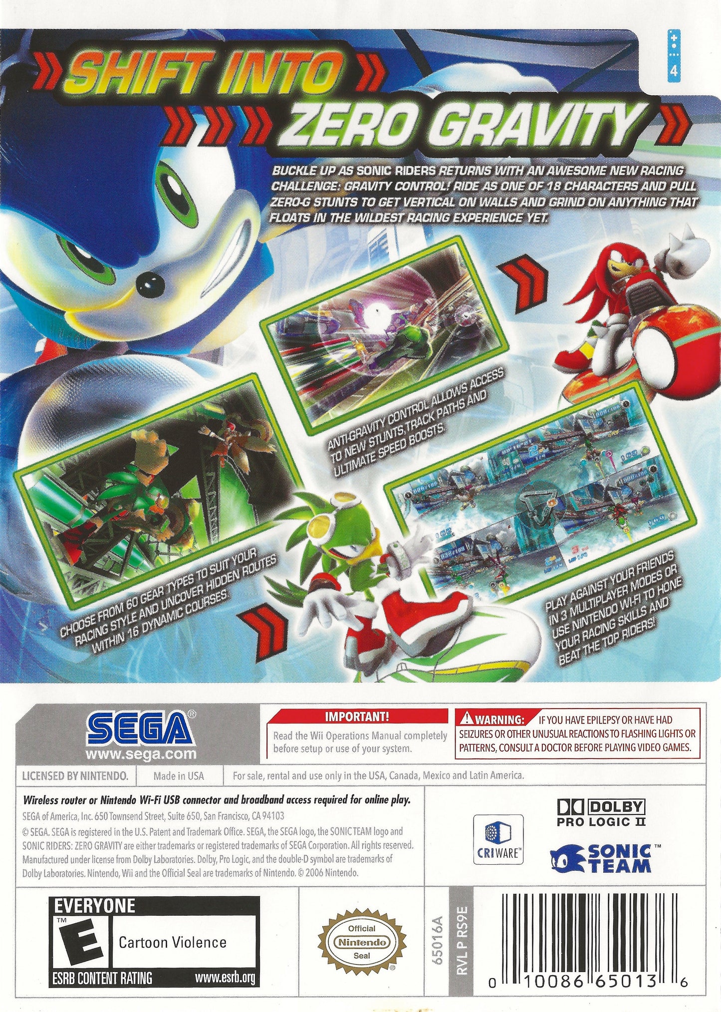 Sonic Riders Zero Gravity Wii