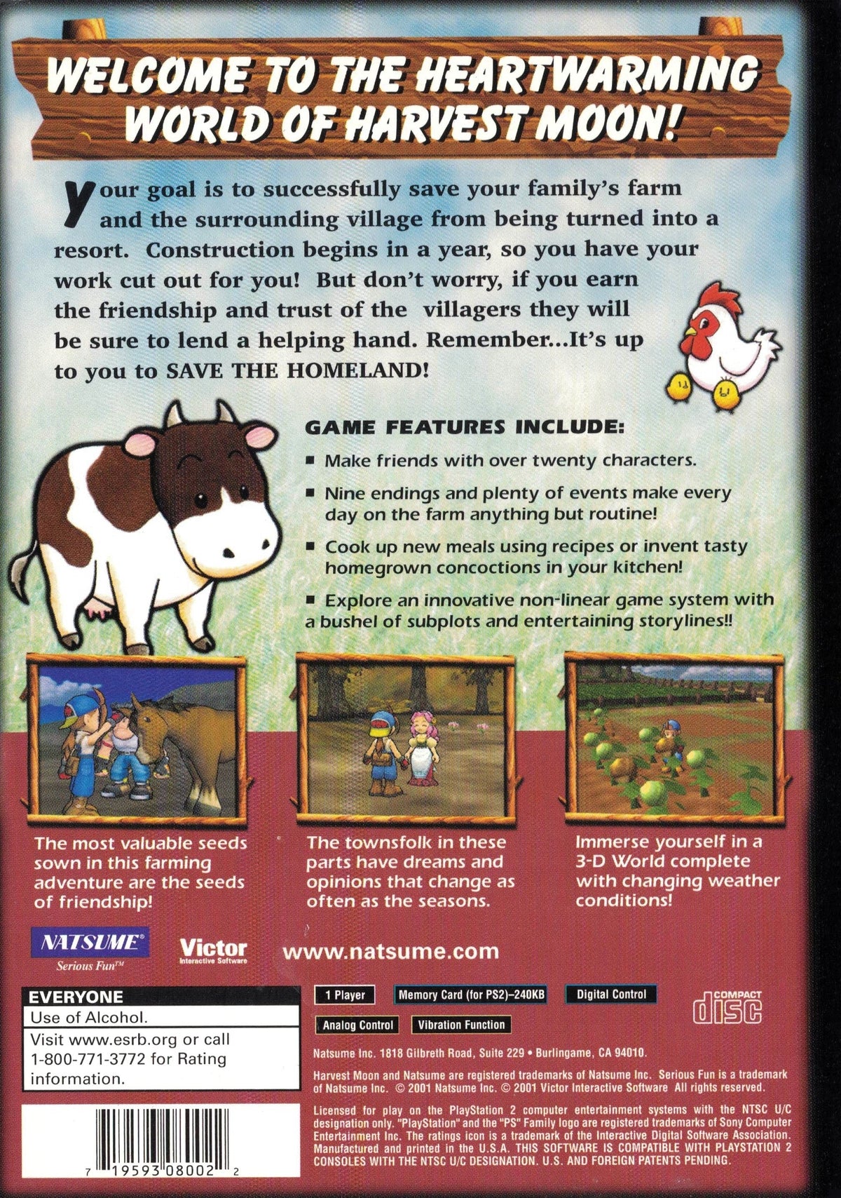 Harvest Moon Save the Homeland Playstation 2