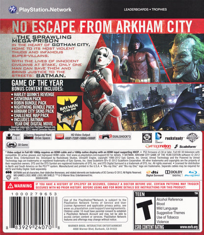 Batman: Arkham City [Game Of The Year] Playstation 3