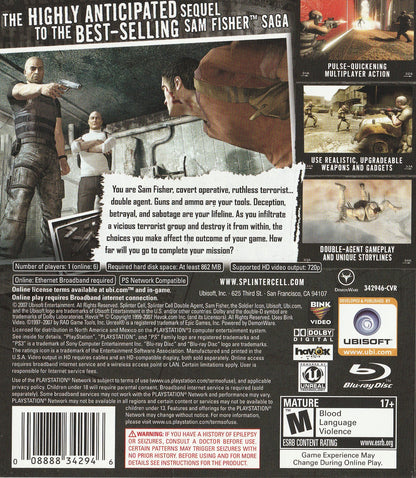 Splinter Cell Double Agent Playstation 3