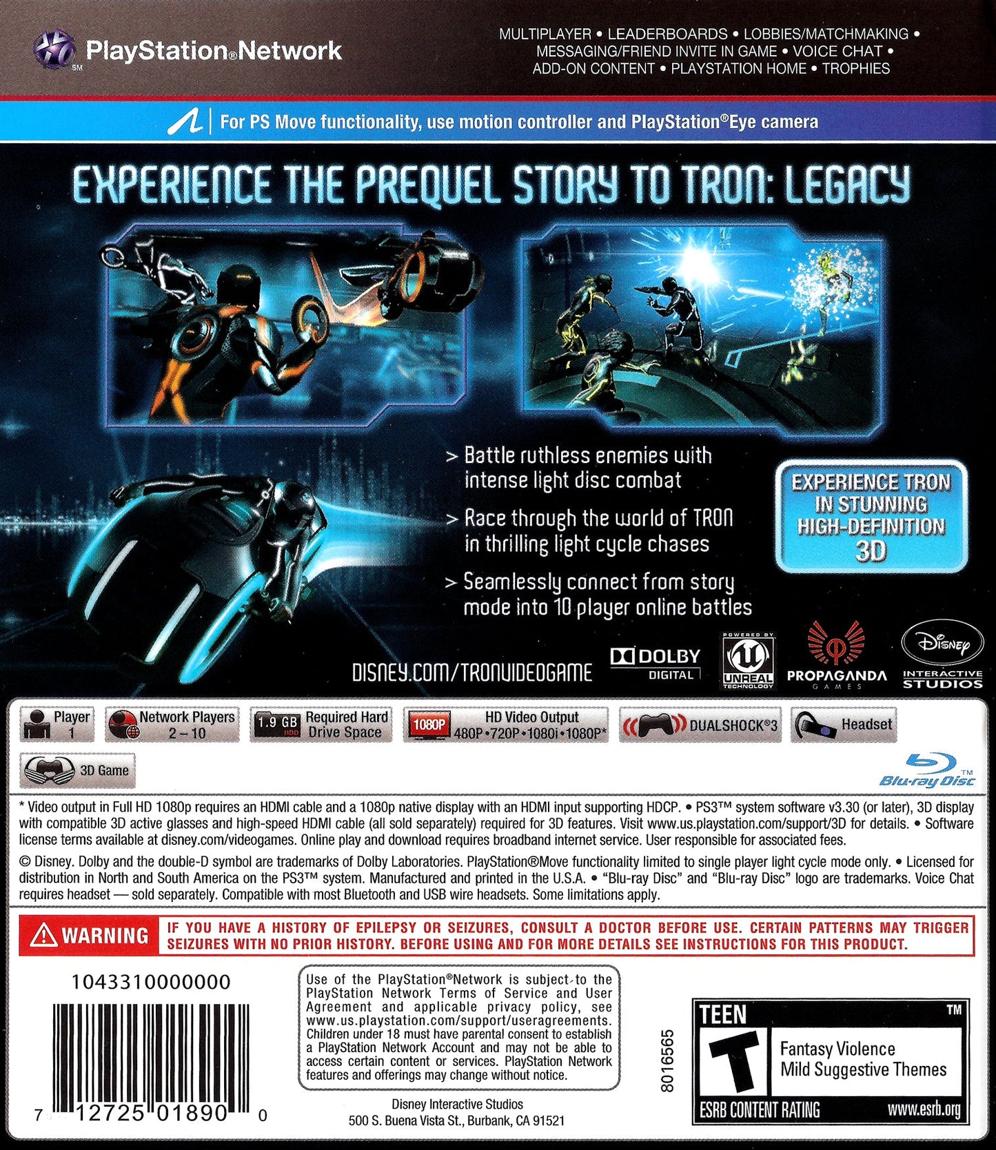 Tron Evolution Playstation 3