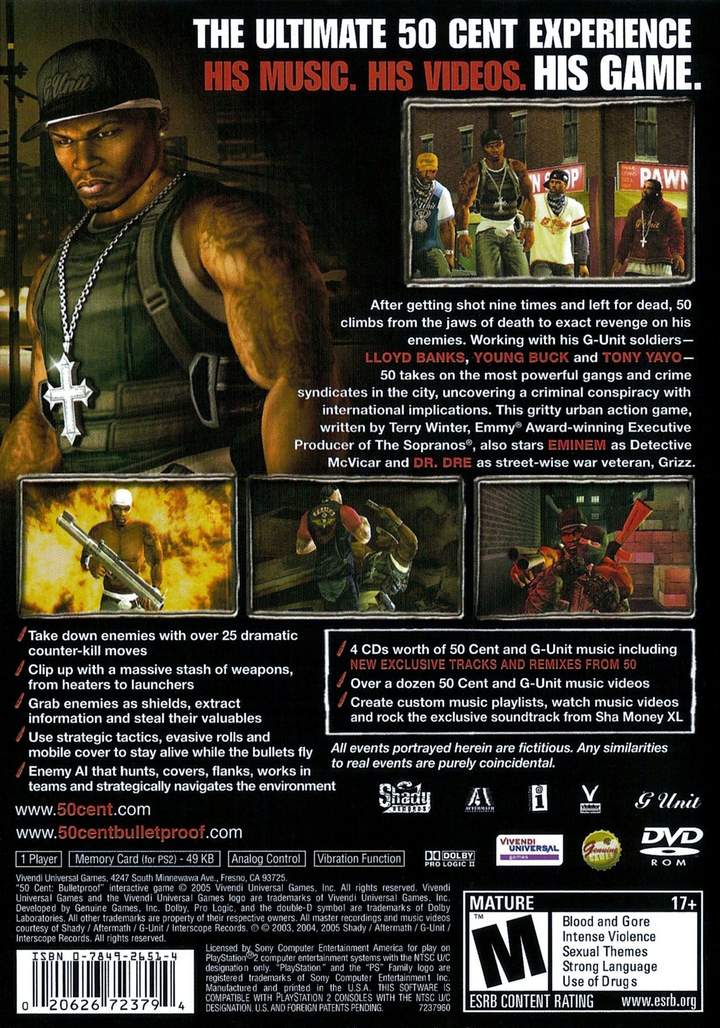 50 Cent Bulletproof Playstation 2
