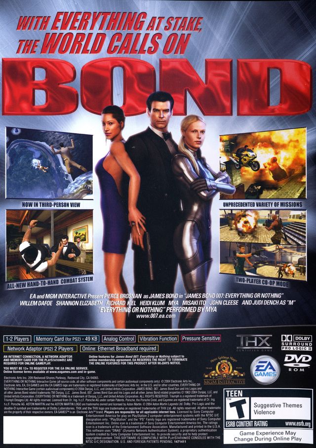 007 Everything Or Nothing Playstation 2