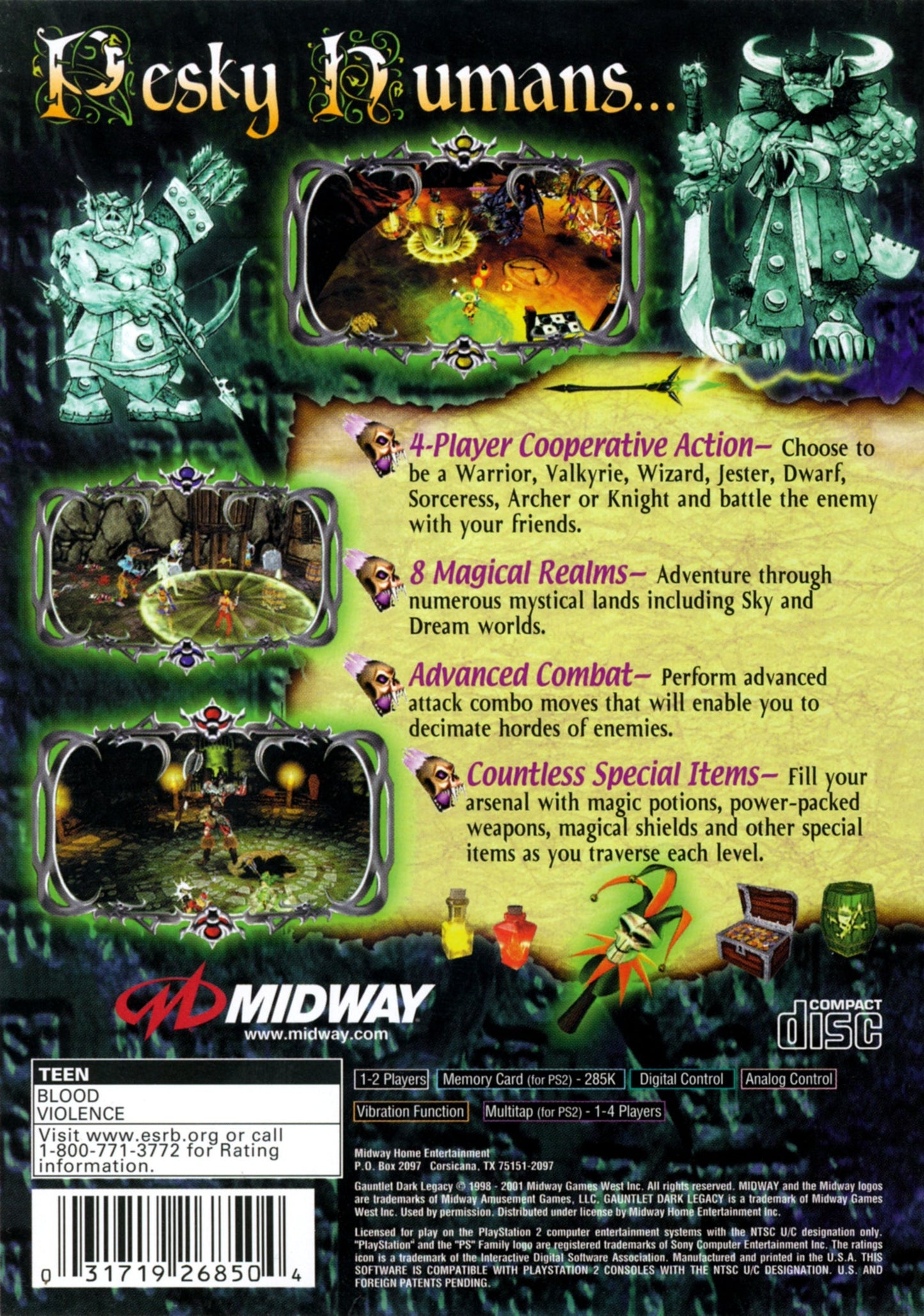 Gauntlet Dark Legacy Playstation 2