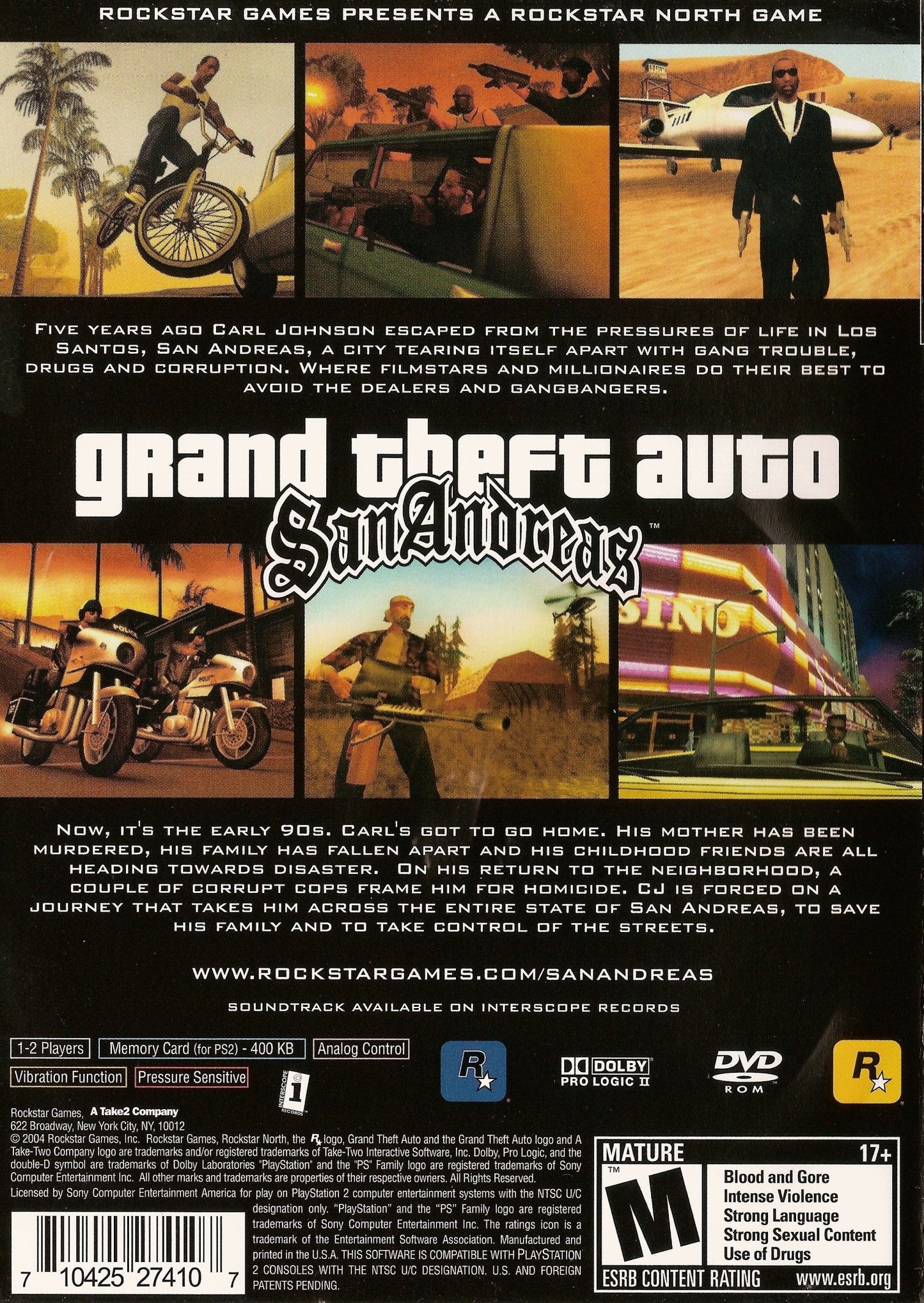 Grand Theft Auto San Andreas Playstation 2