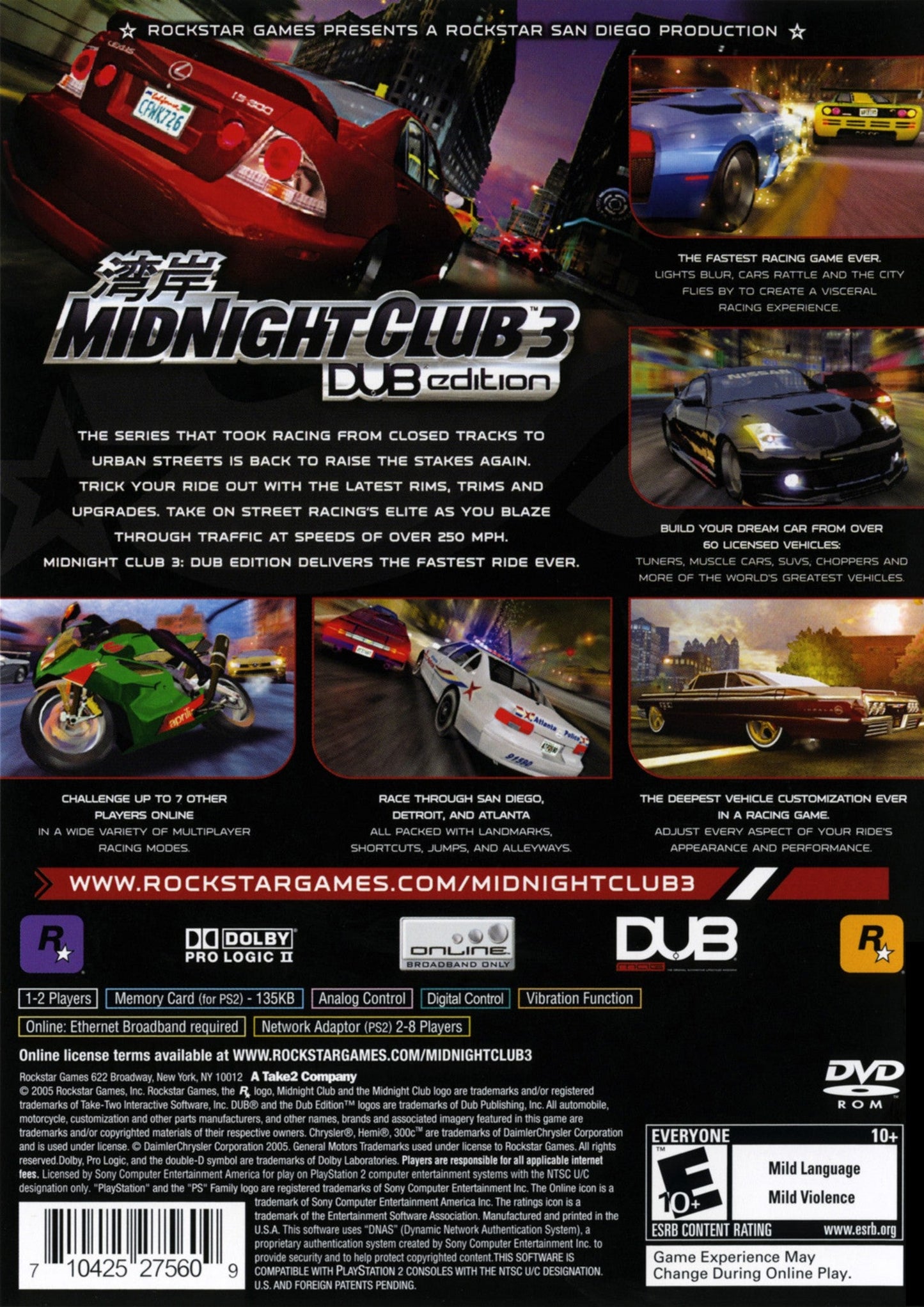 Midnight Club 3 Dub Edition Playstation 2