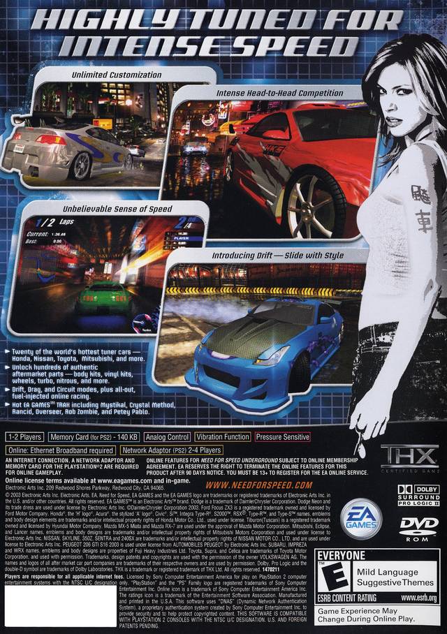 Need for Speed Underground Playstation 2