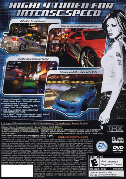 Need for Speed Underground Playstation 2
