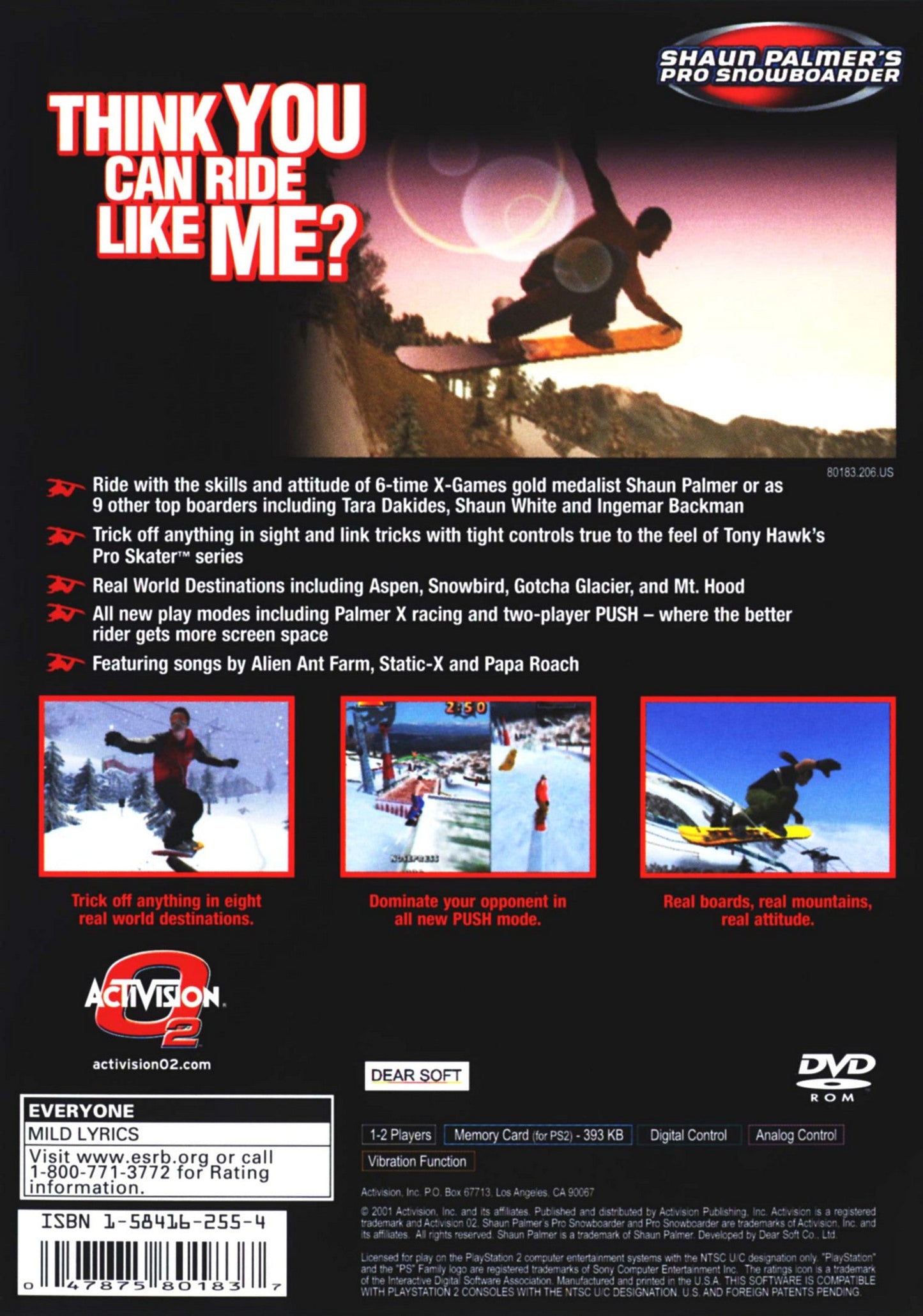 Shaun Palmers Pro Snowboarder Playstation 2