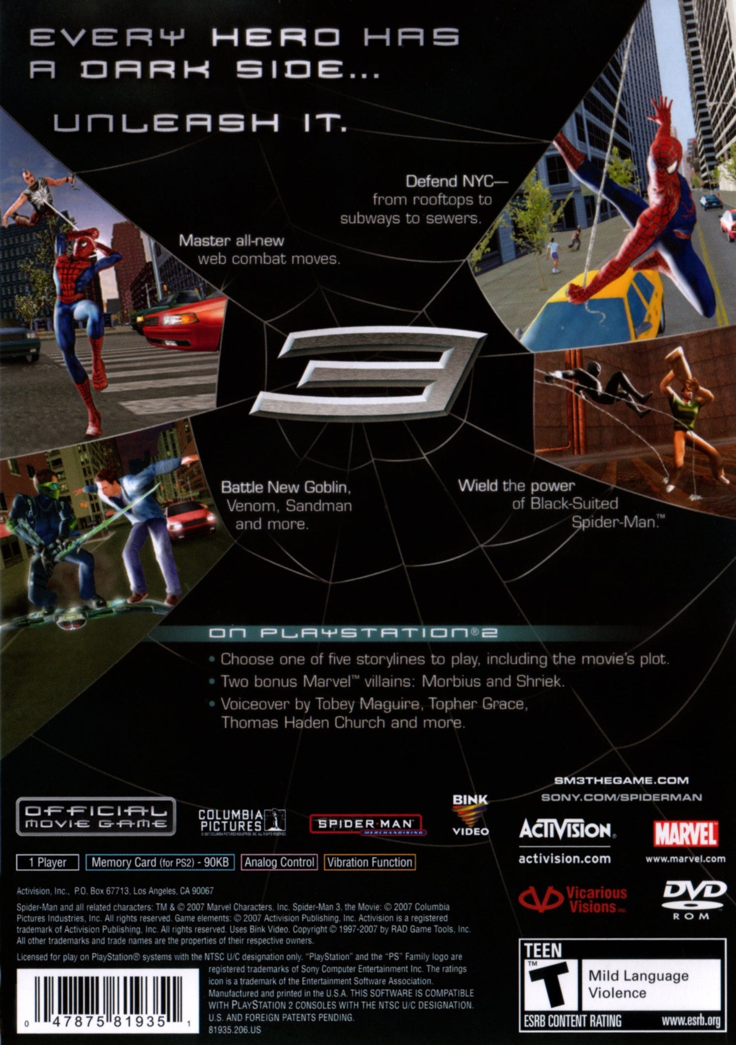 Spiderman 3 Playstation 2