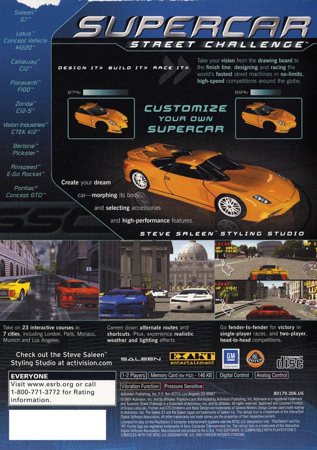 Supercar Street Challenge Playstation 2