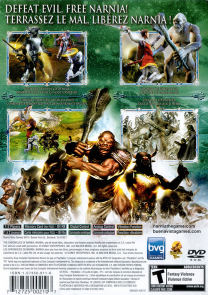 Chronicles Of Narnia Lion Witch And The Wardrobe Playstation 2