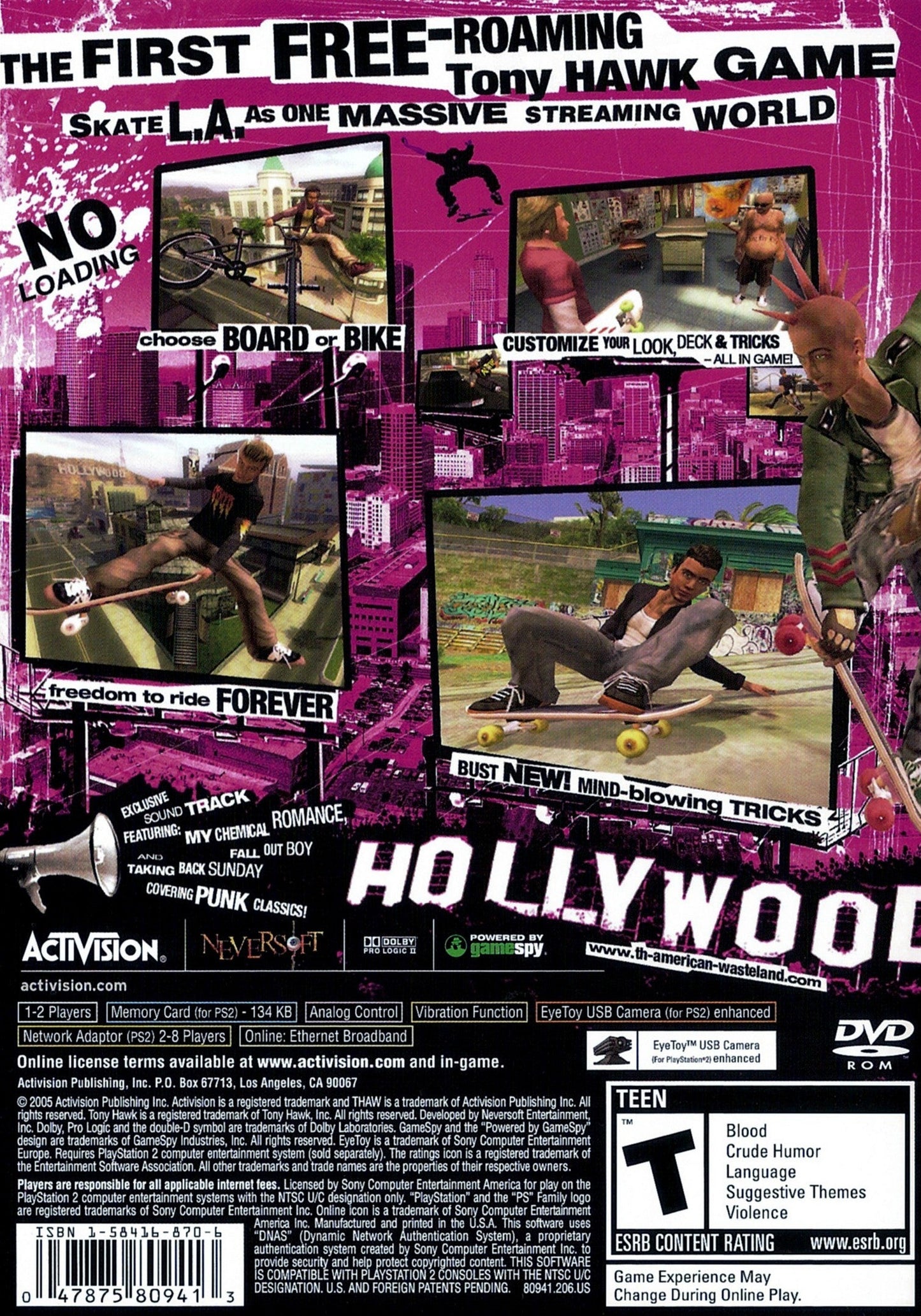 Tony Hawk American Wasteland Playstation 2