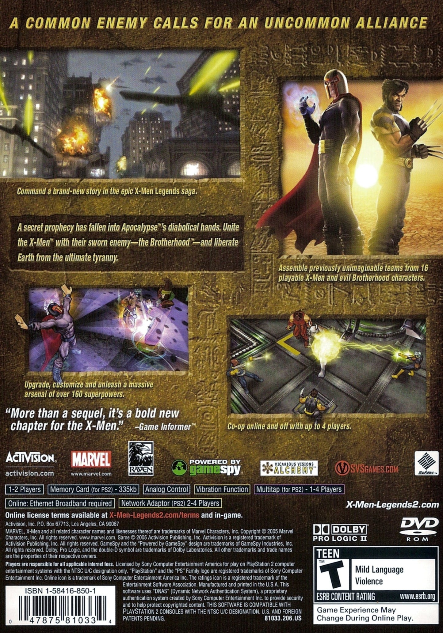 X-Men Legends 2 Playstation 2