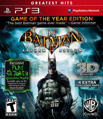 Batman: Arkham Asylum [Game Of The Year Greatest Hits] Playstation 3
