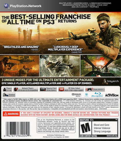 Call Of Duty Black Ops Playstation 3