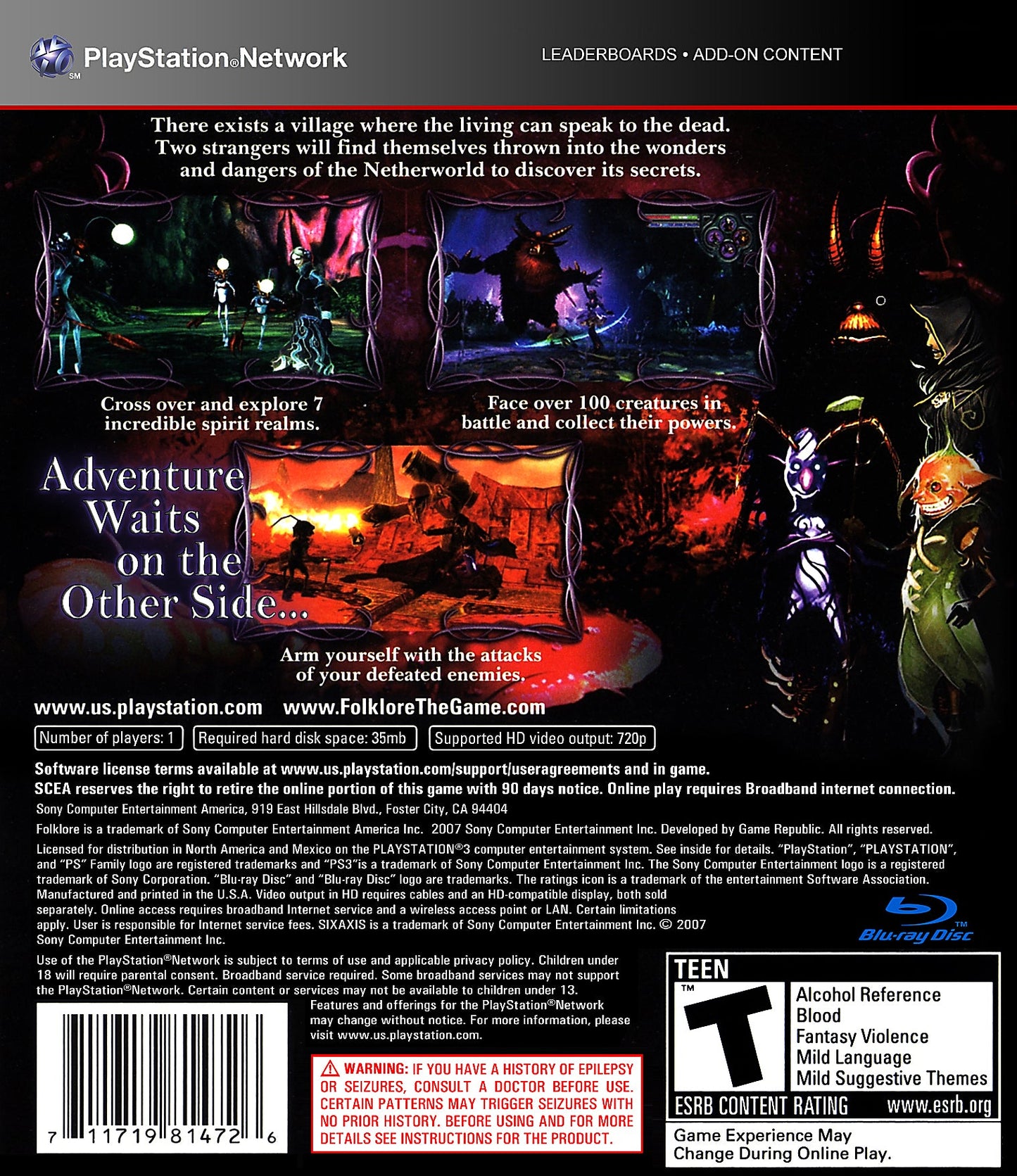 Folklore Playstation 3