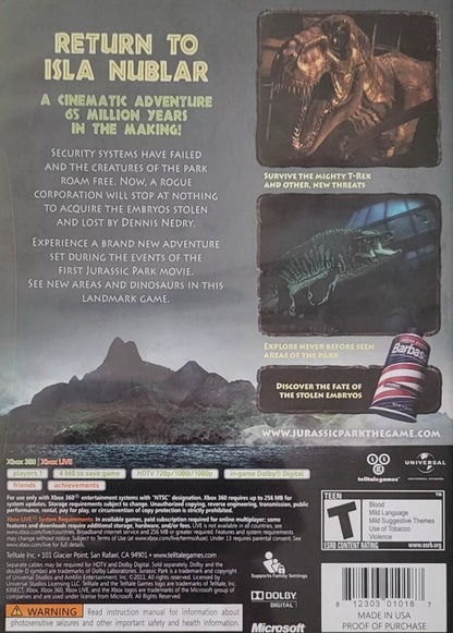 Jurassic Park: The Game Xbox 360