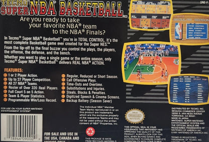 Tecmo Super NBA Basketball Super Nintendo