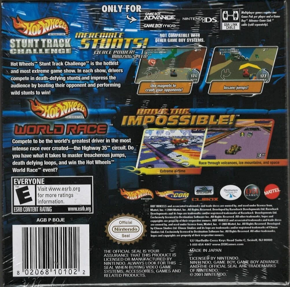 Hot Wheels: Stunt Track Challenge & World Race GameBoy Advance