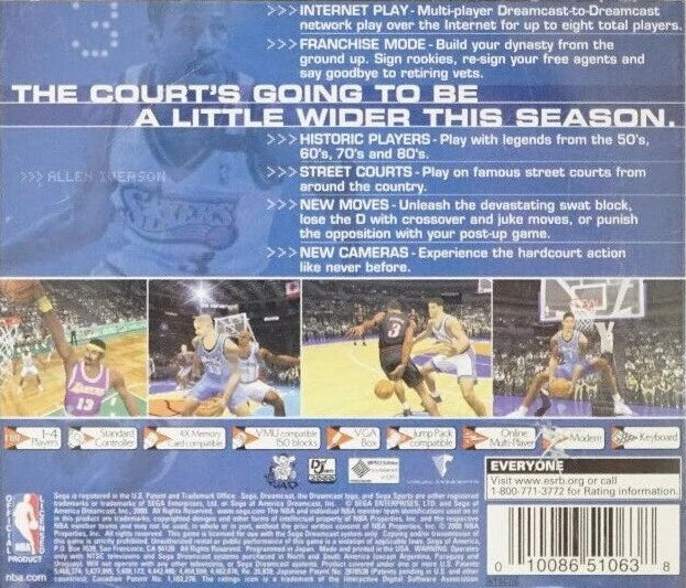 NBA 2K1 Sega Dreamcast