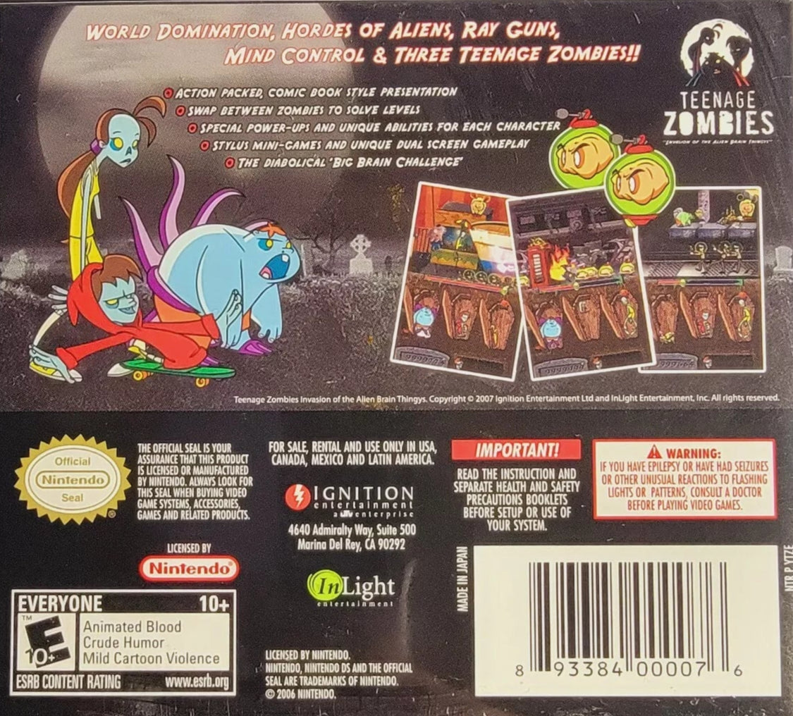 Teenage Zombies Nintendo DS