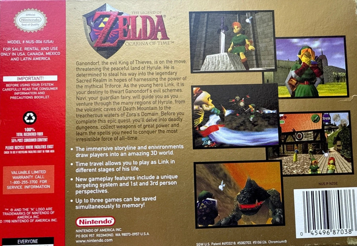 Zelda Ocarina of Time [Collector's Edition] Nintendo 64