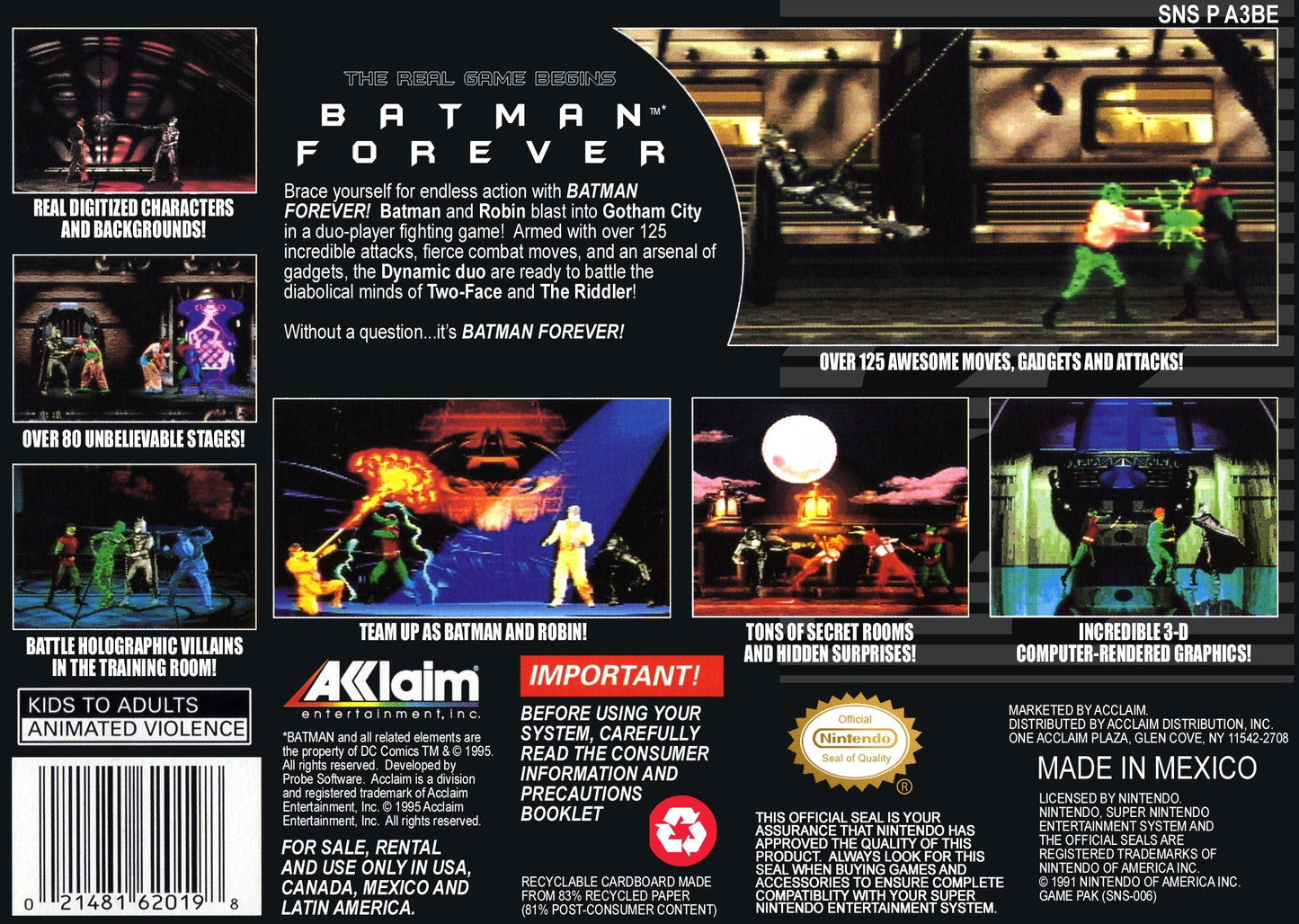 Batman Forever Super Nintendo