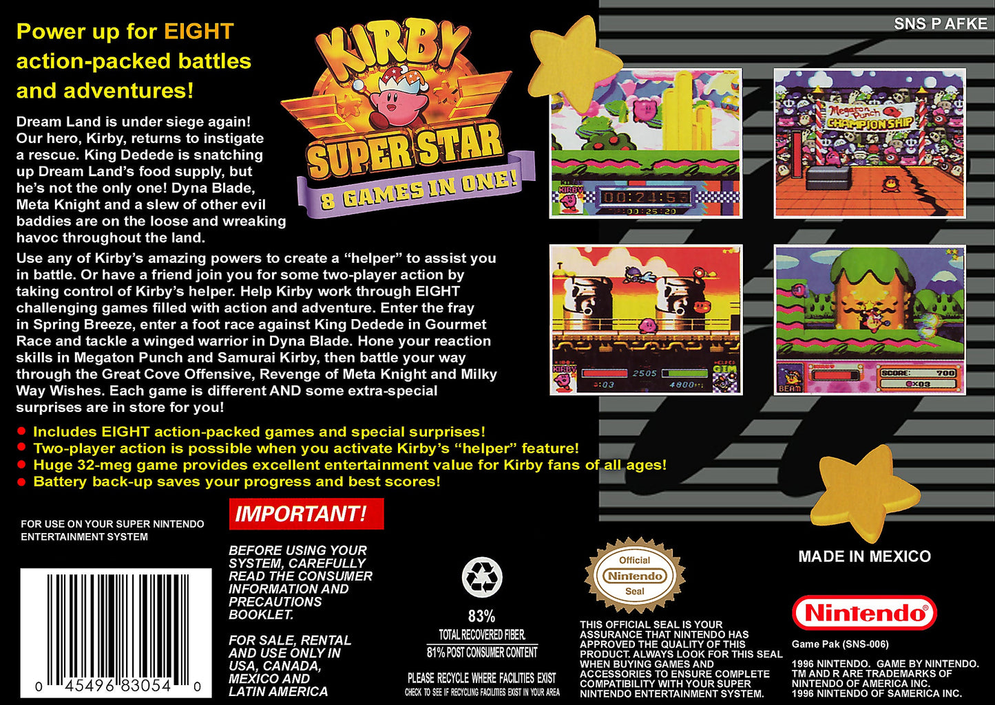 Kirby Super Star Super Nintendo