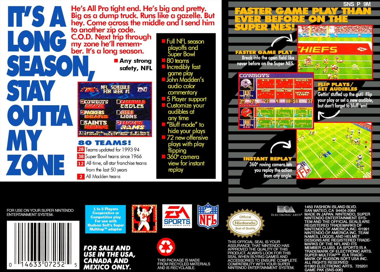 Madden NFL '94 Super Nintendo