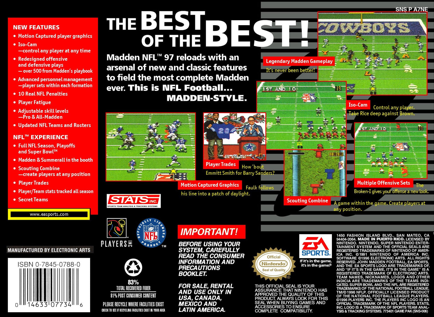 Madden 97 Super Nintendo