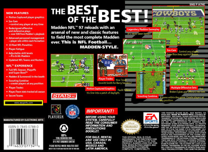 Madden 97 Super Nintendo