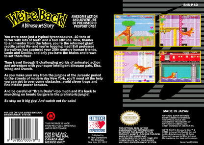 We're Back A Dinosaur Story Super Nintendo