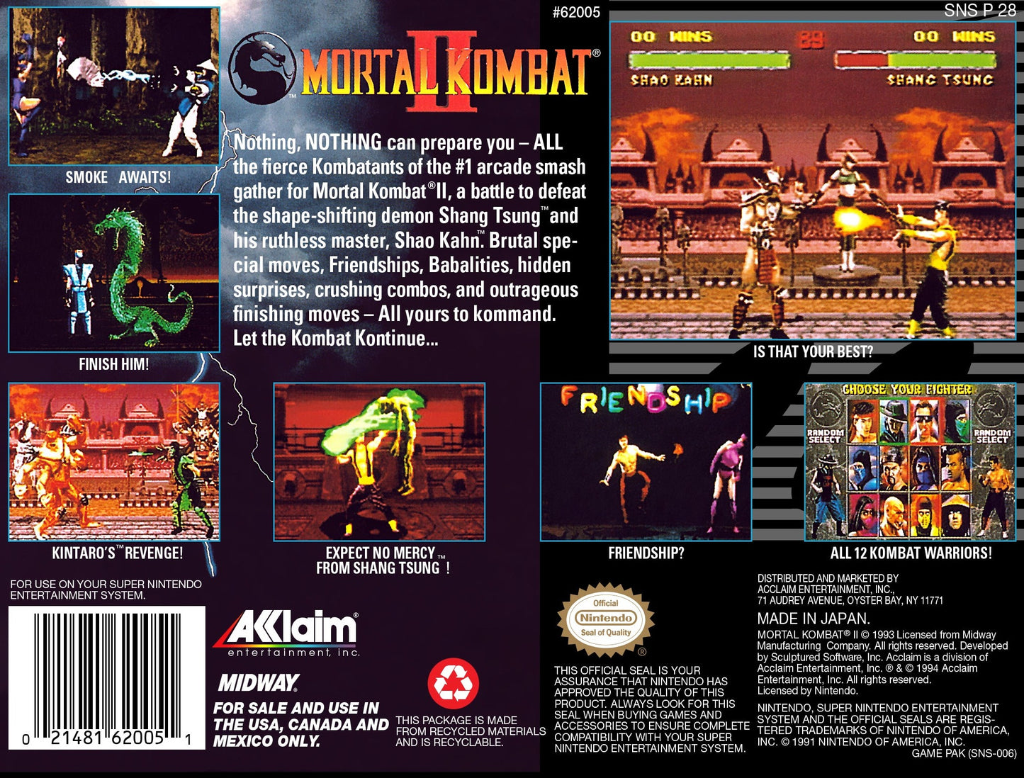 Mortal Kombat II Super Nintendo