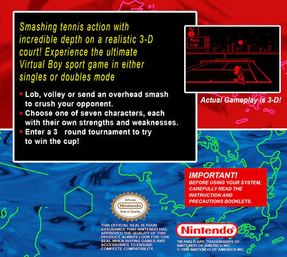 Mario's Tennis Virtual Boy