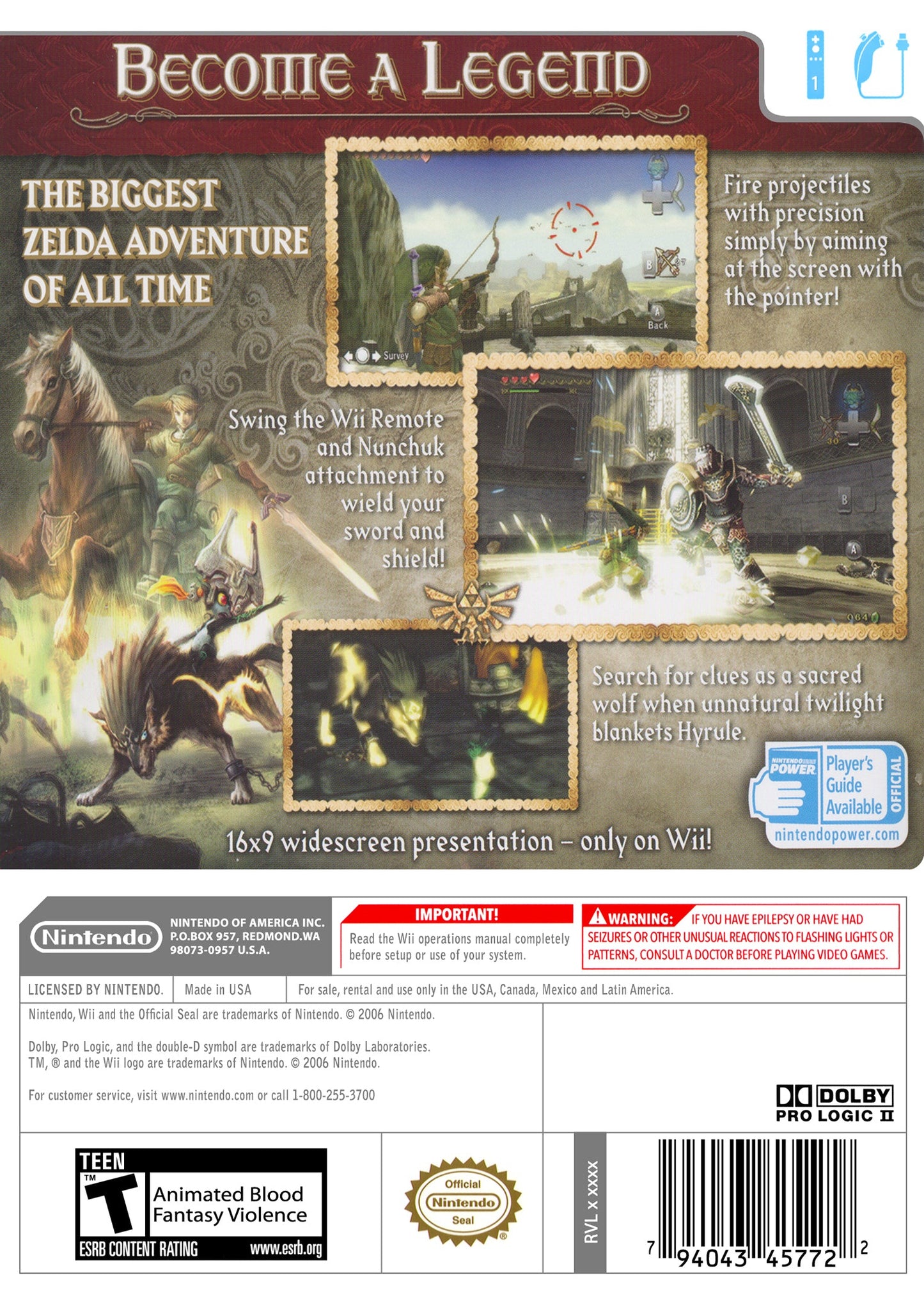 Zelda Twilight Princess [Nintendo Selects] Wii