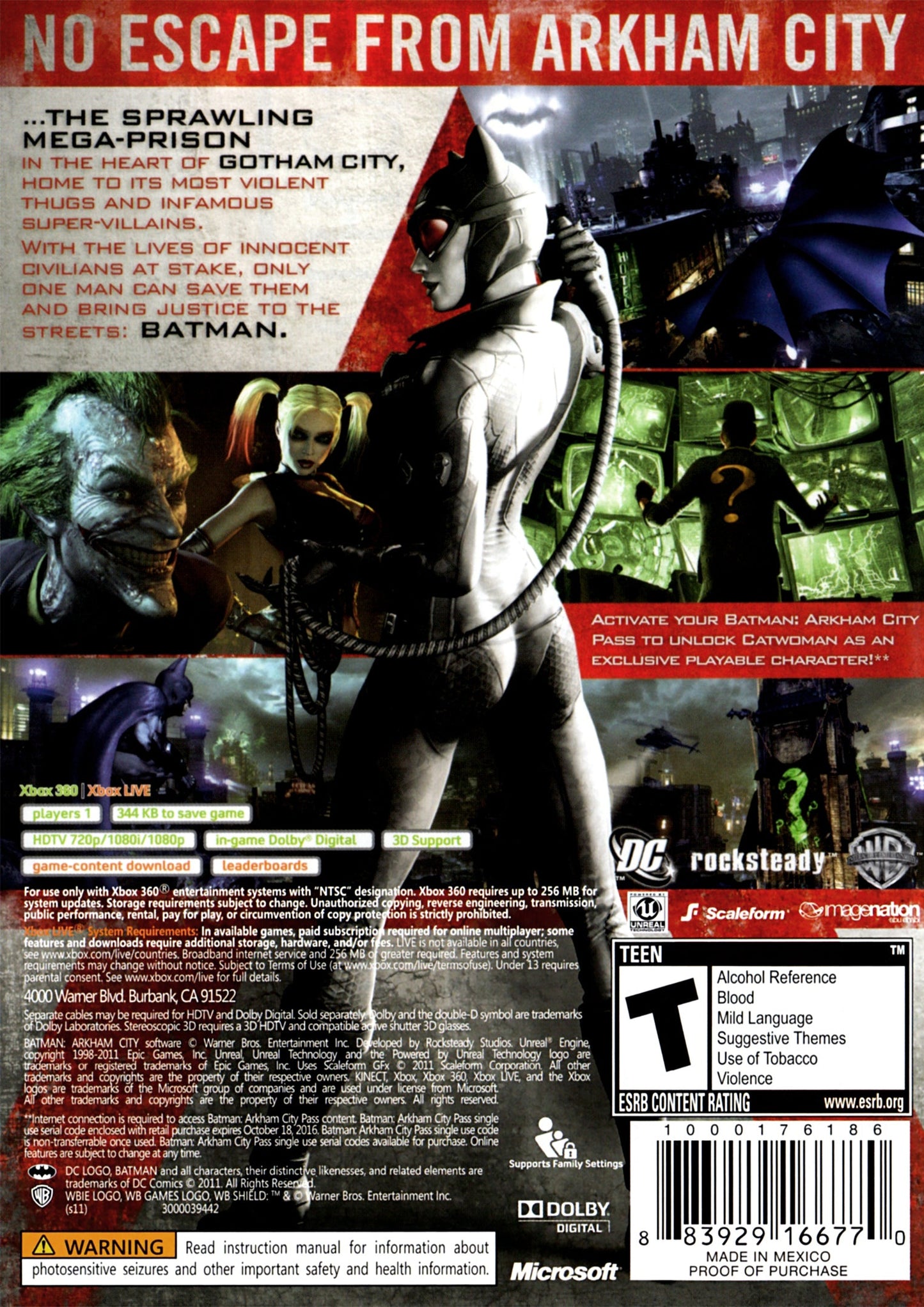 Batman: Arkham City Xbox 360