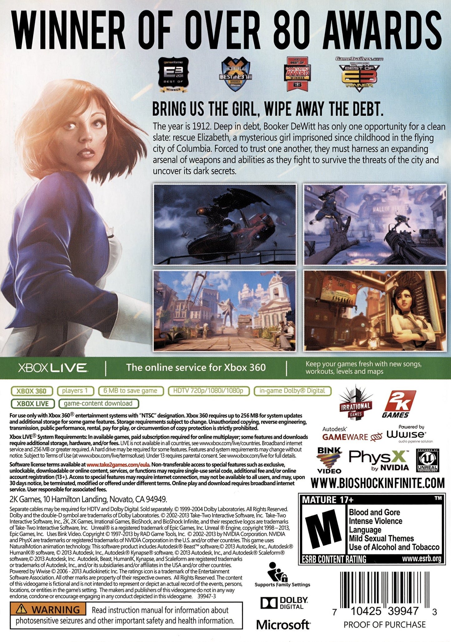 BioShock Infinite Xbox 360