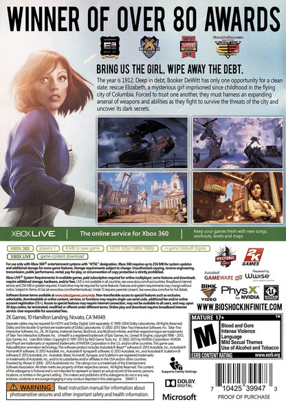 BioShock Infinite Xbox 360