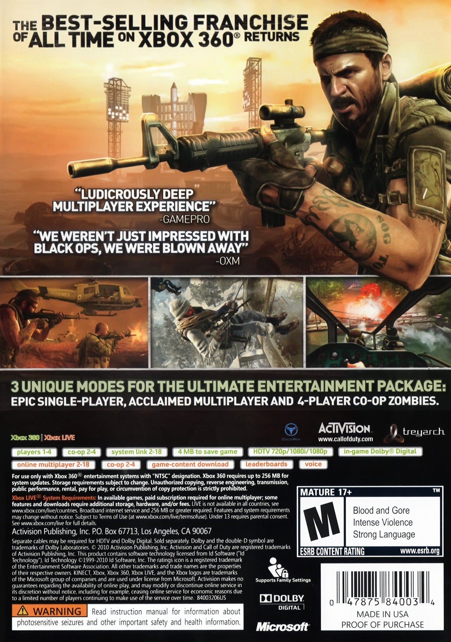 Call Of Duty Black Ops Xbox 360