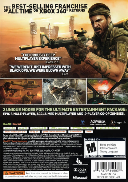 Call Of Duty Black Ops Xbox 360