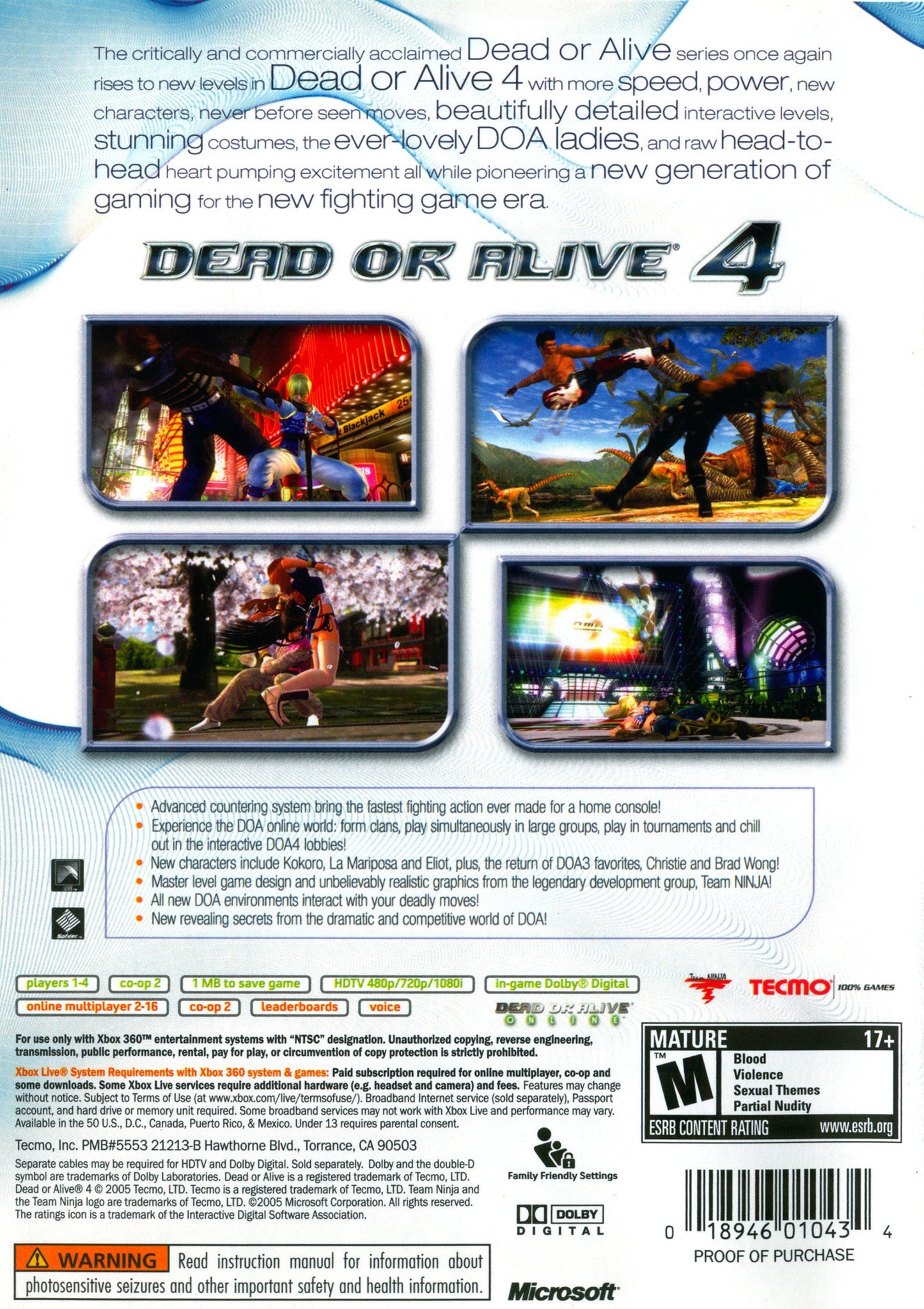 Dead or Alive 4 Xbox 360