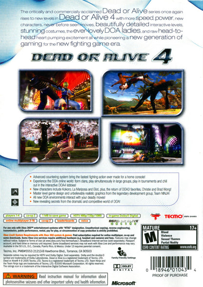 Dead or Alive 4 Xbox 360