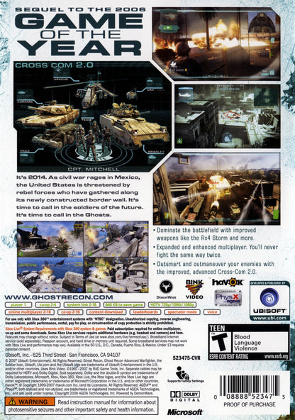 Ghost Recon Advanced Warfighter 2 Xbox 360