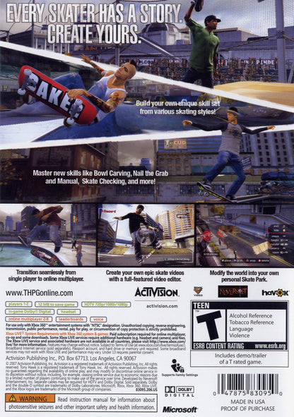 Tony Hawk's Proving Ground Xbox 360