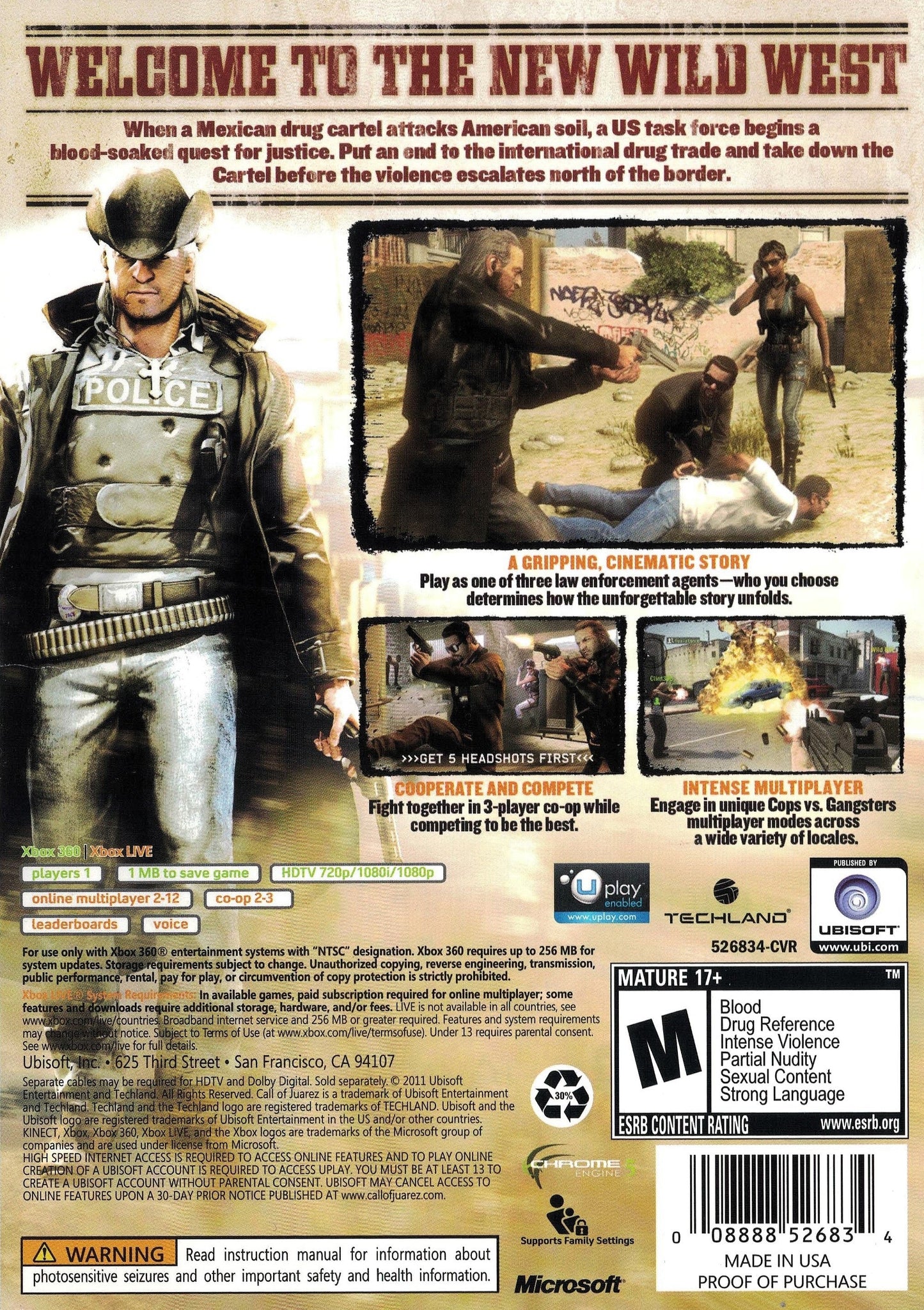 Call of Juarez: The Cartel Xbox 360